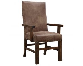 Chambers Creek Upholstered Arm Chair in Rustic Brown