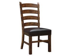 Chambers Creek Ladder Back Side Chair in Rustic Brown