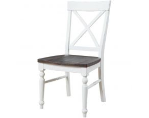 Mountain Retreat Dining Chair in Antique White and Dark Mocha