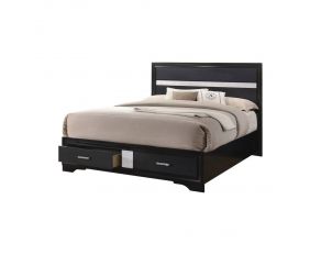 Miranda King 2 Drawer Storage Bed in Black