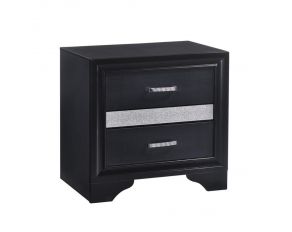 Miranda 2 Drawer Nightstand Tray in Black