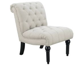 Hutton II Armless Accent Chair in Beige