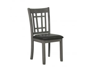 Lavon Padded Dining Side Chairs in Espresso And Medium Grey