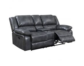 Navaro Motion Console Loveseat in Charcoal Gray