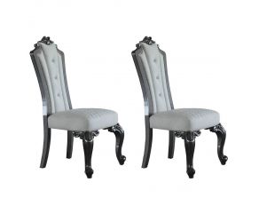 House Delphine Set of 2 Sides Chairs in Charcoal Finish