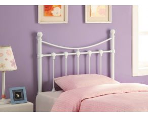 Twin Metal Headboard in White