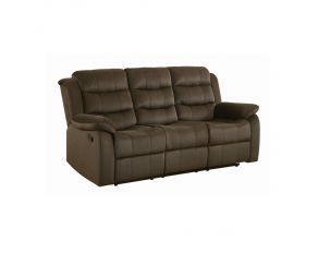 Rodman Pillow Top Arm Motion Sofa in Olive Brown