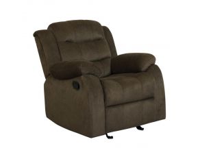 Rodman Upholstered Glider Recliner in Chocolate