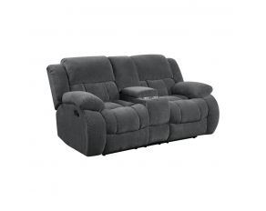 Weissman Motion Loveseat With Console in Charcoal