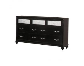 Barzini 7 Drawer Rectangular Dresser in Black