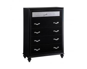 Barzini 5 Drawer Rectangular Chest in Black