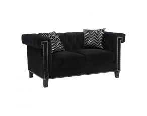 Reventlow Tufted Loveseat in Black