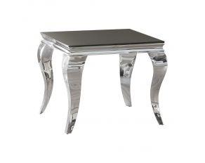 Abildgaard Square End Table in Chrome And Black