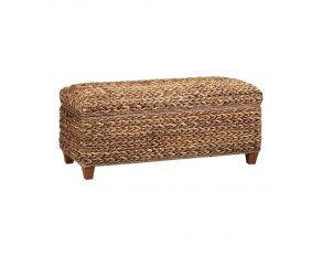 Laughton Hand Woven Storage Trunk in Amber