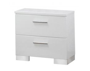 Felicity Nightstand in Glossy White