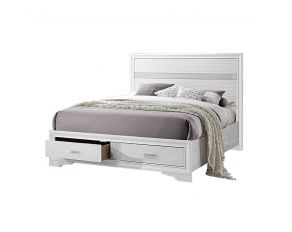 Miranda King 2 Drawer Storage Bed in White