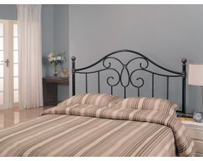 Full and Queen Metal Headboard in Black And Bronze