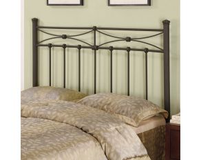 Full and Queen Metal Headboard in Rustic Bronze