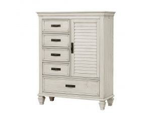 Franco 5 Drawer Man's Chest in Antique White