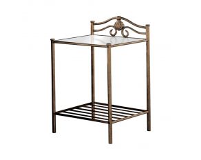 Sydney 2 Shelf Nightstand in Antique Brushed Gold