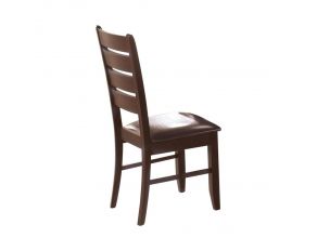 Dalila Ladder Back Side Chairs in Cappuccino And Black