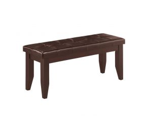 Dalila Tufted Upholstered Dining Bench in Cappuccino And Black