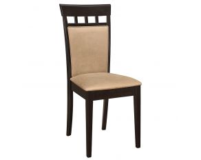 Gabriel Upholstered Side Chairs in Cappuccino And Tan