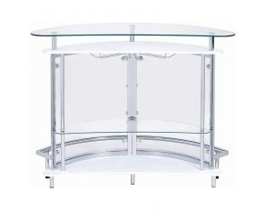 2-Tier Bar Unit in White And Chrome