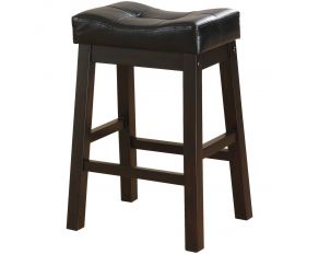 Donald Upholstered Counter Height Stool in Black and Cappuccino