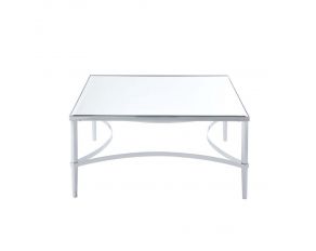 Petunia Coffee Table in Chrome and Mirror