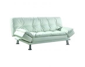 Dilleston Tufted Back Upholstered Sofa Bed in White