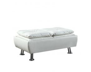 Dilleston Storage Ottoman With Removable Trays in White