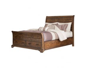 Elk Grove Queen Storage Bed in Vintage Bourbon