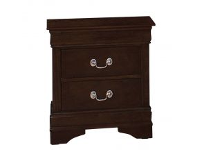 Louis Philippe 2 Drawer Nightstand in Cappuccino