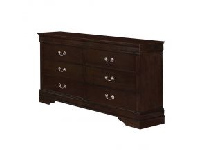 Louis Philippe 6 Drawer Dresser in Cappuccino