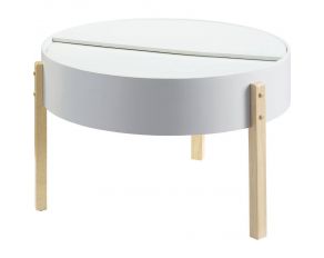 Bodfish Coffee Table in White and Natural