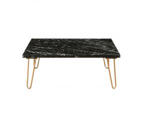 Telestis Coffee Table in Black Marble and Gold