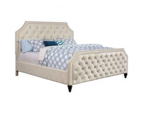 Furniture of America Claudine California King Bed in Beige