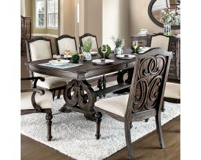 Furniture of America Arcadia Dining Table in Rustic Natural Tone