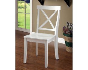 Furniture of America Penelope Side Chair in White- Set of 2