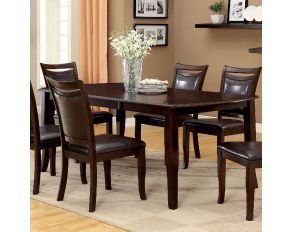 Furniture of America Woodside Dining Table in Dark Cherry