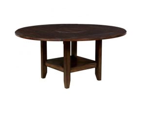 Furniture of America Meagan II Round Counter Height Table in Brown Cherry