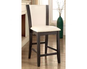 Furniture of America Manhattan III Counter Height Chair in Gray/Ivory- Set of 2