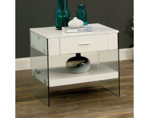 Furniture of America End Table in White