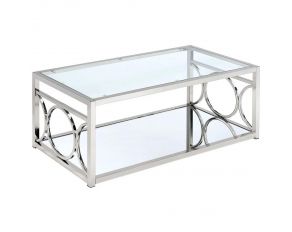 Furniture of America Rylee Coffee Table in Chrome