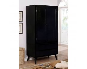 Furniture of America Lennart Armoire in Black