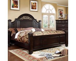 Furniture of America Syracuse Eastern King Bed in Dark Walnut