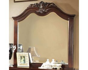 Furniture of America Mandura Mirror in Cherry