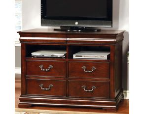 Furniture of America Mandura Media Chest in Cherry