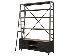 Actaki 74 Inch Bookshelf in Sandy Gray